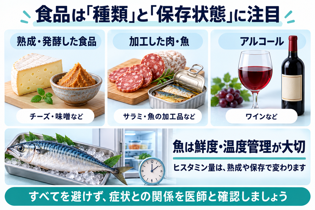 食品は種類と保存状態に注目